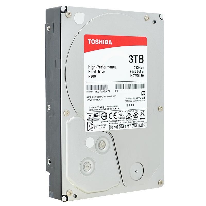 Toshiba P300 3TB Interne Festplatte HDKPC08ZKA01 3,5 Zoll HDD SATA3 7200RPM