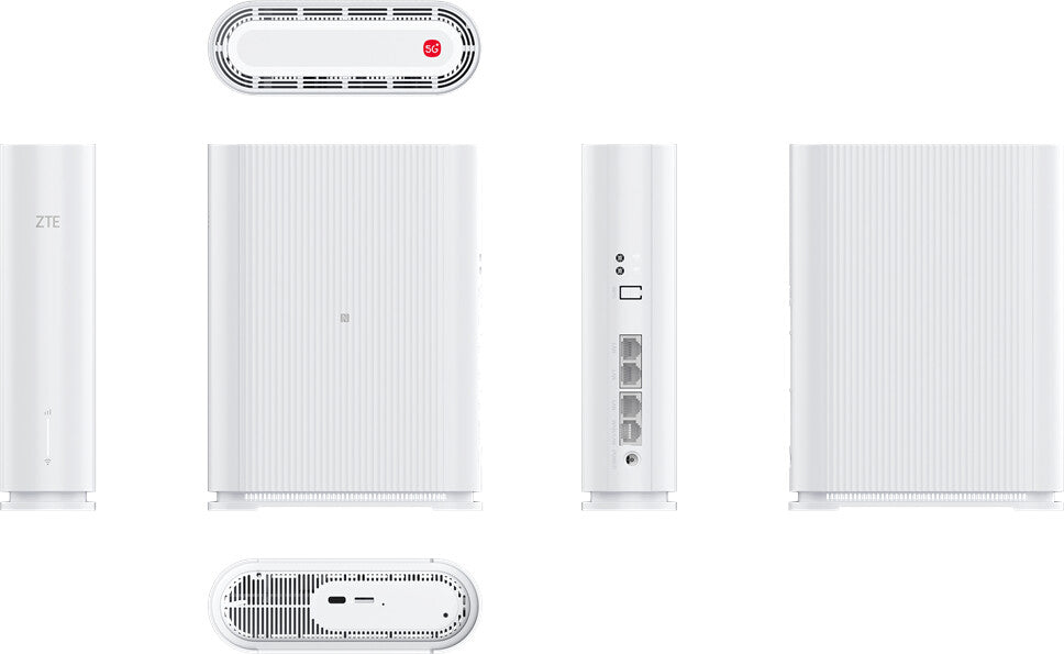 ZTE G5TS 5G Stationärer WLAN WiFi Router Weiß – Highspeed Internet für Zuhause